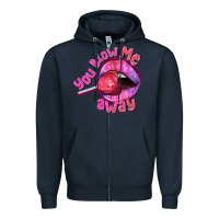 Navy You blow me away Valentine's Day Zipper Hoodie - FaDigitalArtStudio