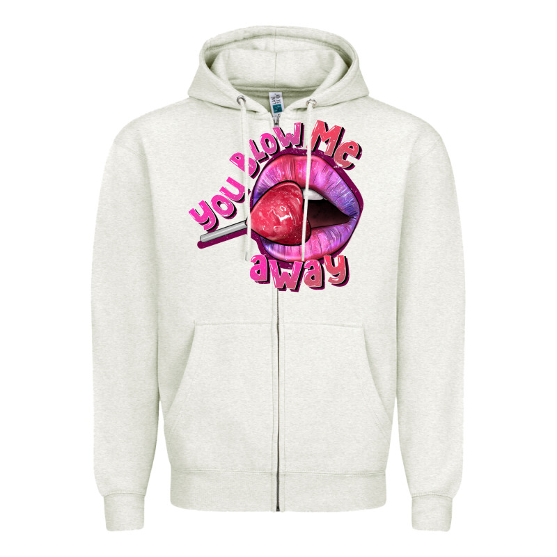 You Blow Me Away Valentine's Day Zipper Hoodie by FaDigitalArtStudio | Teevron