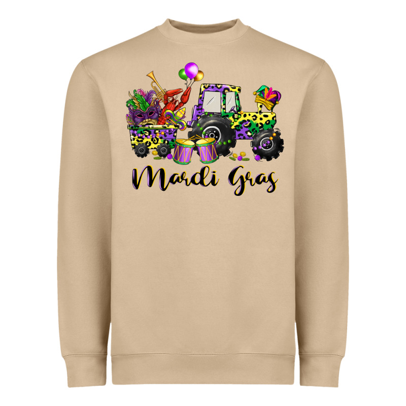 Mardi Gras Tractor Heavyweight Sweatshirt by CowGirlArtShop | Teevron