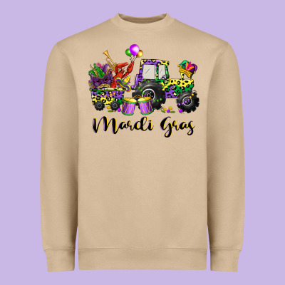 Mardi Gras Tractor Heavyweight Sweatshirt Designed By Cowgirlartshop