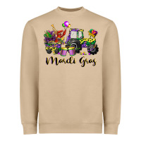 Mushroom mardi gras tractor Heavyweight Sweatshirt - CowGirlArtShop