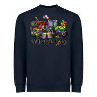 Navy mardi gras tractor Heavyweight Sweatshirt - CowGirlArtShop