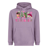 Lavender Pink Christmas Tis The Season Heavyweight Hoodie - FaDigitalArtStudio