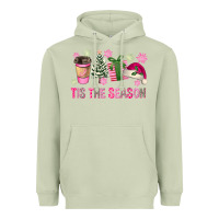 Matcha Pink Christmas Tis The Season Heavyweight Hoodie - FaDigitalArtStudio