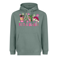 Sage Pink Christmas Tis The Season Heavyweight Hoodie - FaDigitalArtStudio