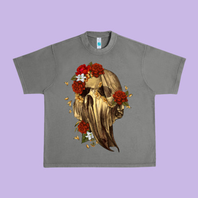 Ghost Skeleton Urban Heavy Tee Designed By Ranaportraitstore