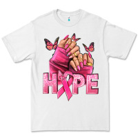White Hope Breast Cancer Caucasian hand nails Premium Tee - NancyCooperArtShop
