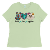 Matcha peace love pomeranian Ladies Tee - RanaPortraitStore