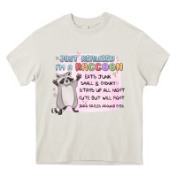 Cream just realized im a raccoon Heavy Core Tee - MaliasSmallBusiness