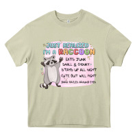 Mossy just realized im a raccoon Heavy Core Tee - MaliasSmallBusiness