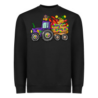 Black mardi gras tractor Heavyweight Sweatshirt - CowGirlArtShop