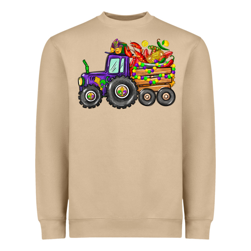 Mardi Gras Tractor Heavyweight Sweatshirt by CowGirlArtShop | Teevron