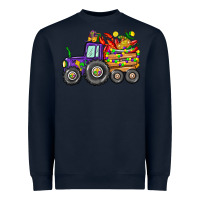 Navy mardi gras tractor Heavyweight Sweatshirt - CowGirlArtShop