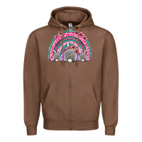 Chestnut Easter bunny rainbow Zipper Hoodie - OliviaCreatesArt