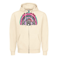 Sandshell Easter bunny rainbow Zipper Hoodie - OliviaCreatesArt