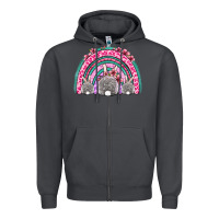Smoke Easter bunny rainbow Zipper Hoodie - OliviaCreatesArt