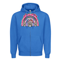 True Royal Easter bunny rainbow Zipper Hoodie - OliviaCreatesArt
