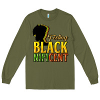 Army Green feeling blacknificent Long Sleeve Tee - NancyCooperArtShop