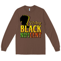Chestnut feeling blacknificent Long Sleeve Tee - NancyCooperArtShop