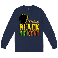Navy feeling blacknificent Long Sleeve Tee - NancyCooperArtShop