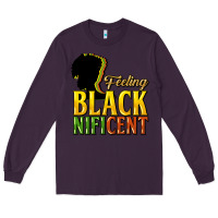 Plum feeling blacknificent Long Sleeve Tee - NancyCooperArtShop