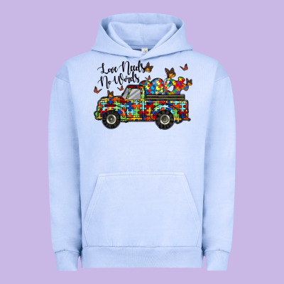 Love Needs No Words Urban Hoodie Designed By Racoondesign