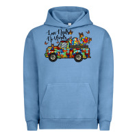 Pigment Pebble Blue love needs no words Urban Hoodie - RacoonDesign