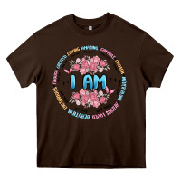 Chocolate Brown i am inspiration Heavy Core Tee - MaliasSmallBusiness