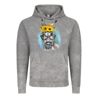 Cloud Rock Sunflower Glasses Donkey Vintage Hoodie - RanaPortraitStore