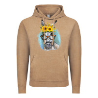 Vintage Coffee Sunflower Glasses Donkey Vintage Hoodie - RanaPortraitStore