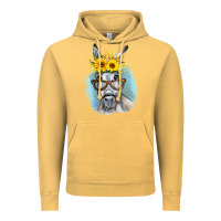 Vintage Mustard Sunflower Glasses Donkey Vintage Hoodie - RanaPortraitStore