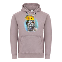Vintage Zinc Sunflower Glasses Donkey Vintage Hoodie - RanaPortraitStore