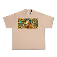 Burro Goat with sunflowers and leopard Urban Heavy Tee - RanaPortraitStore