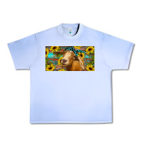 Grape Ice Goat with sunflowers and leopard Urban Heavy Tee - RanaPortraitStore