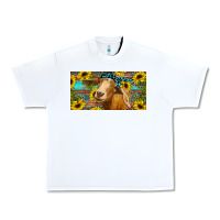 White Goat with sunflowers and leopard Urban Heavy Tee - RanaPortraitStore