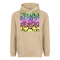 Mushroom neon rainbow safari seamless pattern Heavyweight Hoodie - BundleAndBundleShop