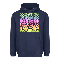 Navy neon rainbow safari seamless pattern Heavyweight Hoodie - BundleAndBundleShop
