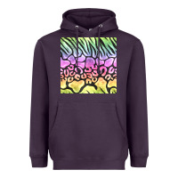 Plum neon rainbow safari seamless pattern Heavyweight Hoodie - BundleAndBundleShop