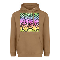 Toasted Coconut neon rainbow safari seamless pattern Heavyweight Hoodie - BundleAndBundleShop