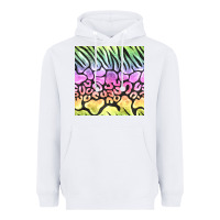 White neon rainbow safari seamless pattern Heavyweight Hoodie - BundleAndBundleShop