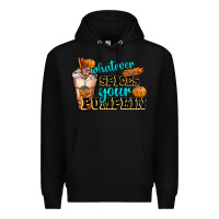 Black whatever spice your pumpkin coffee cup Premium Hoodie - FaDigitalArtStudio
