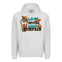 Dove Grey whatever spice your pumpkin coffee cup Premium Hoodie - FaDigitalArtStudio
