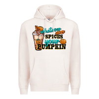 Pale Pink whatever spice your pumpkin coffee cup Premium Hoodie - FaDigitalArtStudio