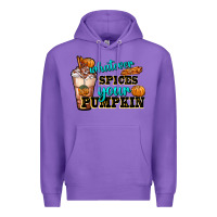 Purple whatever spice your pumpkin coffee cup Premium Hoodie - FaDigitalArtStudio