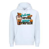White whatever spice your pumpkin coffee cup Premium Hoodie - FaDigitalArtStudio