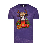 Cloud Purple christmas baby cow hot cocoa Vintage Tee - Jasminsmagicworld