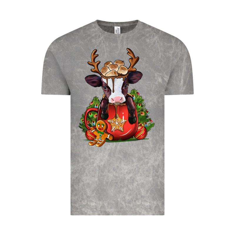 Christmas Baby Cow Hot Cocoa Vintage Tee by Jasminsmagicworld | Teevron