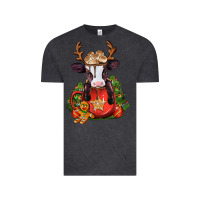 Vintage Black christmas baby cow hot cocoa Vintage Tee - Jasminsmagicworld
