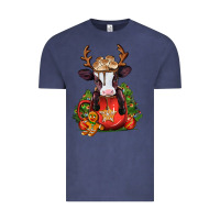 Vintage Denim christmas baby cow hot cocoa Vintage Tee - Jasminsmagicworld