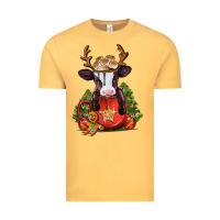 Vintage Mustard christmas baby cow hot cocoa Vintage Tee - Jasminsmagicworld